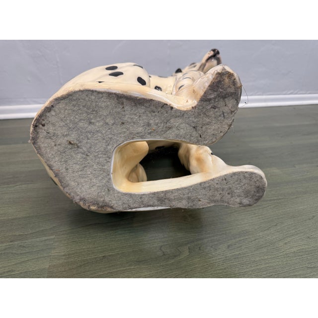 Large Mid-Century Dalmatian Dog Sculpture Hand-Painted Ceramic Figure For Sale - Image 10 of 12