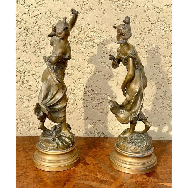 The Lightning and Coup De Vent Statuettes from Lejeune, Set of 2 For Sale - Image 14 of 16