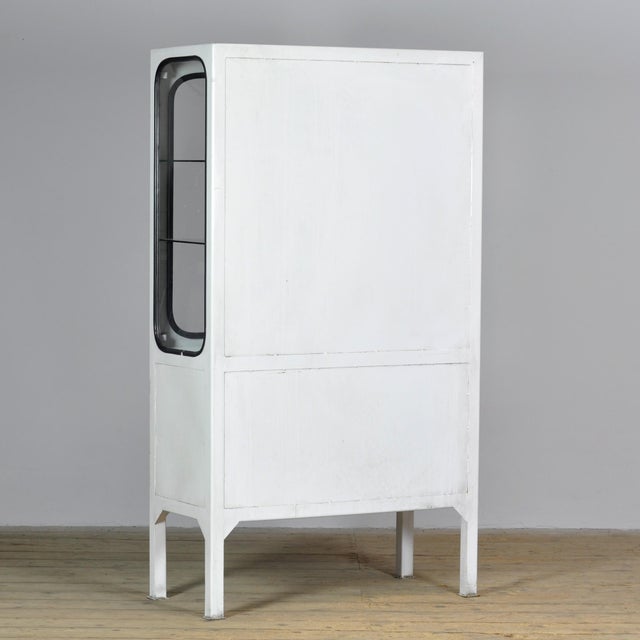 Vintage Glass and Iron Medical Cabinet, 1970s For Sale - Image 10 of 11
