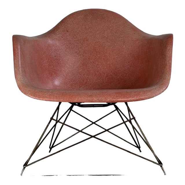 Vintage Salmon Fiberglass Armchair by Charles Eames for Herman Miller, 1962 For Sale
