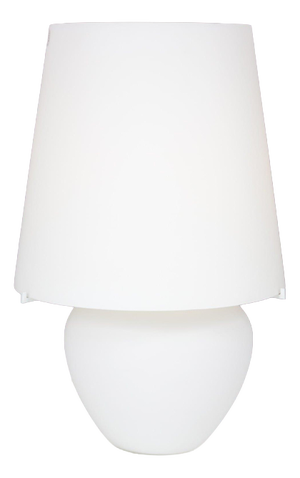 White Glass Table Lamp from Punto Luce, Murano, Italy, 1990s