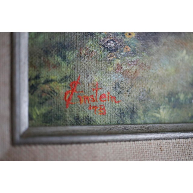 1970s Bucolic Country Cottage Oil Painting by Einstein in Multi-Layer Gilt Frame For Sale - Image 4 of 16