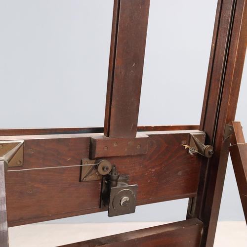 Large Painters Easel Walnut Painted Beech Italy Xx Century For Sale - Image 13 of 15