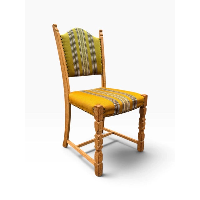 Set of Six Danish Oak Dining Chairs by Henning Kjærnulf For Sale - Image 16 of 18