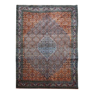 Vintage Persian Bijar Wool Rug 6’7” X 9’10” For Sale