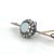 Contemporary Bespoke Opal And Diamond Round Cluster Bar Brooch 1.84ct For Sale - Image 3 of 8