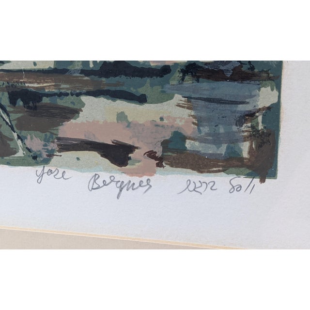 1980s 1980s Signed Limited Edition Yosl Bergner Lithograph, 20/135, Framed With Embossed Publisher's Blindstamp For Sale - Image 5 of 18