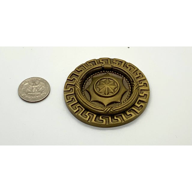 2010s Henredon Medium Ring Pull in Antique Brass For Sale - Image 5 of 6