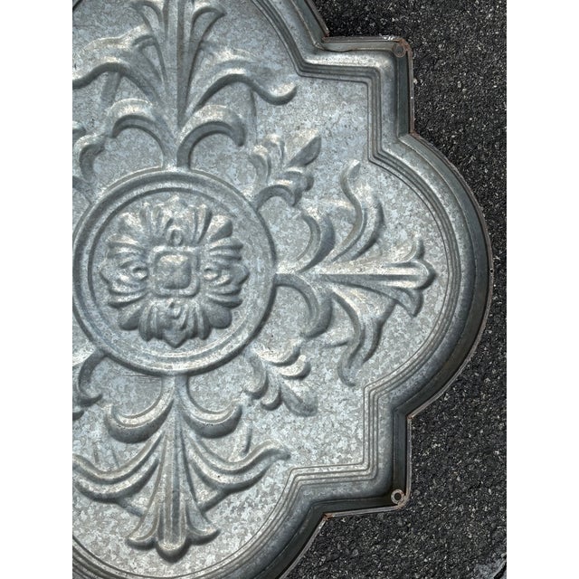 20th Century Zinc Ornamental Architectural / Garden Plaque For Sale - Image 4 of 10