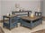 Rustic Camilla Solid Wood 4-Drawer Coffee Table - Blue For Sale - Image 3 of 3