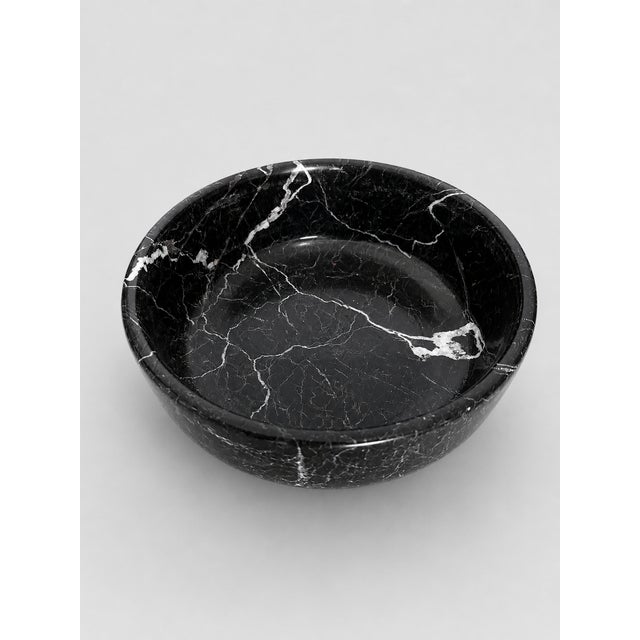 2020s Black and White Marble Bowl - 8x8x6 For Sale - Image 5 of 5