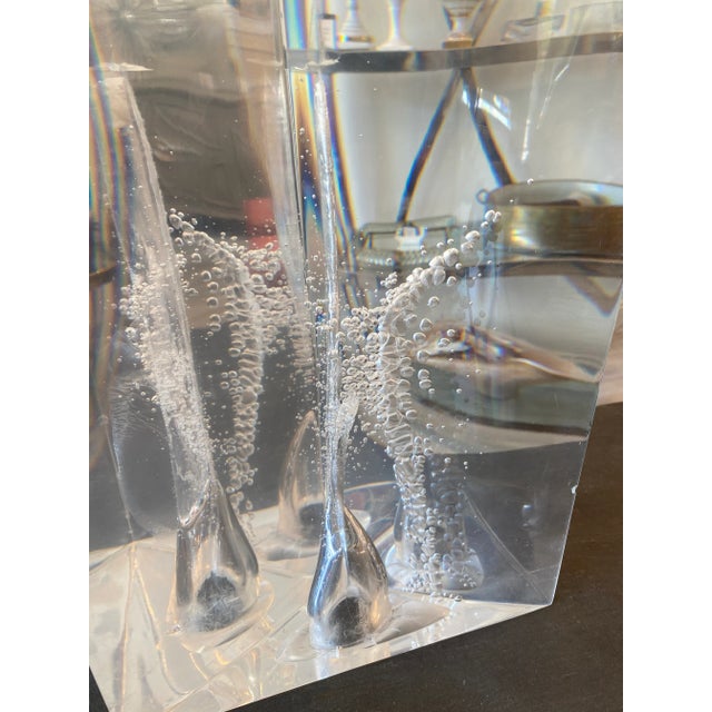 Mid-Century Modern Mid Century Fractured Lucite Prism For Sale - Image 3 of 8