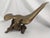 Vintage Solid Brass Eagle Sculpture on Branch Pedestal Base, 19" Wingspan For Sale - Image 12 of 14