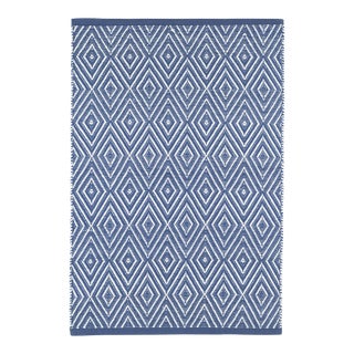 Dash & Albert by Annie Selke Diamond Denim/White Indoor/Outdoor Rug, 7' 6" x 9' 6" For Sale