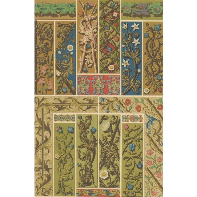 Medieval Floral Borders, 1869, Lithograph For Sale - Image 6 of 10