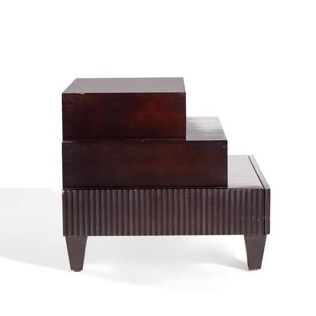 Baker Furniture Company Barbara Barry for Baker Modern Regency Dark Mahogany Three-Tier Side Table For Sale - Image 4 of 8