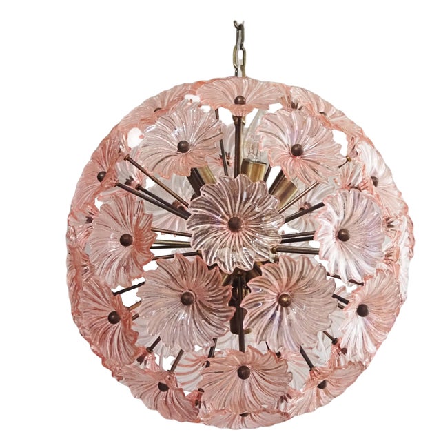 Vintage Italian Sputnik Crystal Chandelier, 1990 For Sale