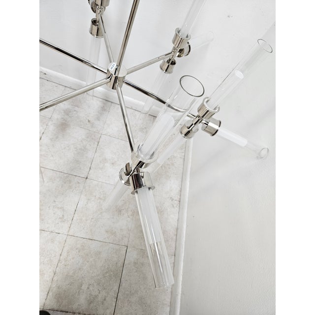 1990s Linger 18-Light Space Age Sputnik Style Chandelier by Sean Lavin Nickel Plated For Sale - Image 11 of 12