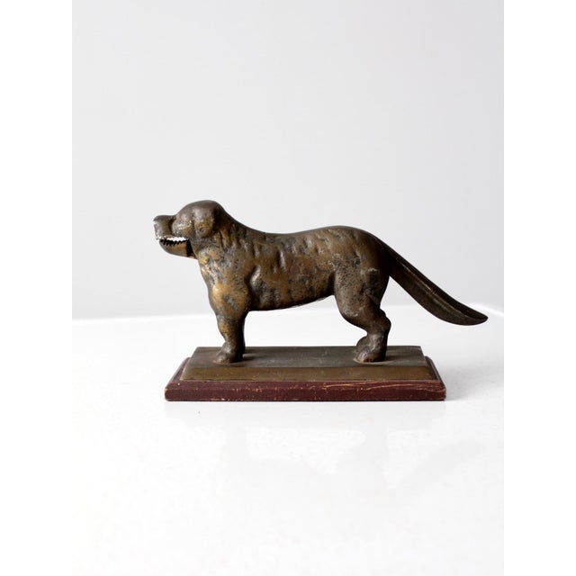 American Antique Brass Dog Nut Cracker For Sale - Image 3 of 8