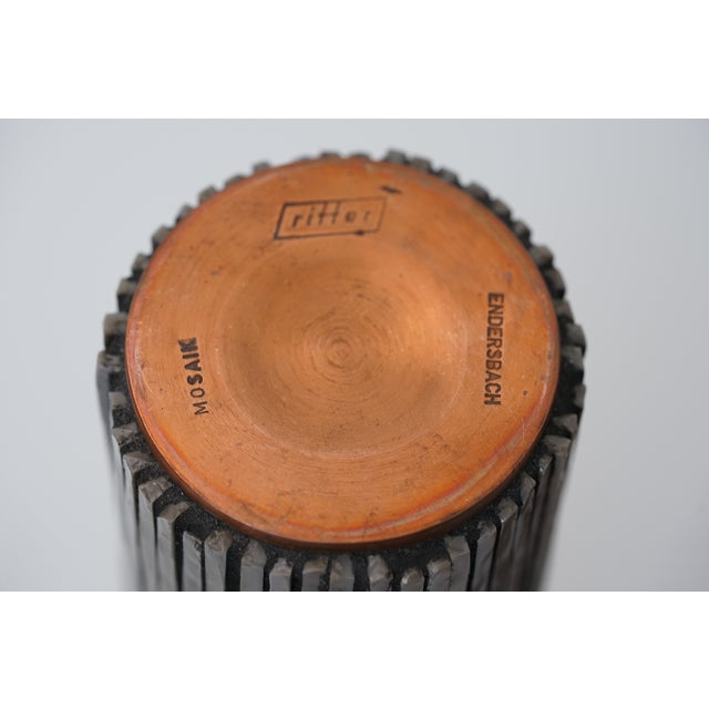 Mid-Century Modern Red and Grey Mosaic Pottery Vase from Ritter, 1960s, Set of 3 For Sale - Image 9 of 12