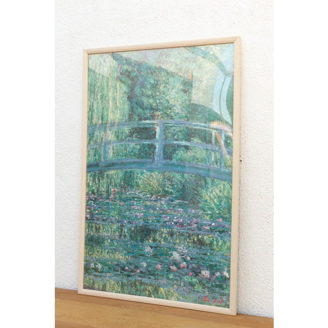 Impressionist Vintage Impressionist Water Lillies Framed Exhibition Poster For Sale - Image 3 of 6