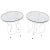 Pair of Midcentury Ice Cream Style Round Folding Cafe Tables Glass Tops For Sale - Image 11 of 11