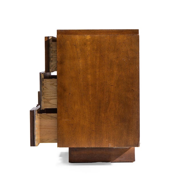 Mid 20th Century Lane Staccato Brutalist Mid Century Walnut Lowboy Dresser For Sale - Image 5 of 7