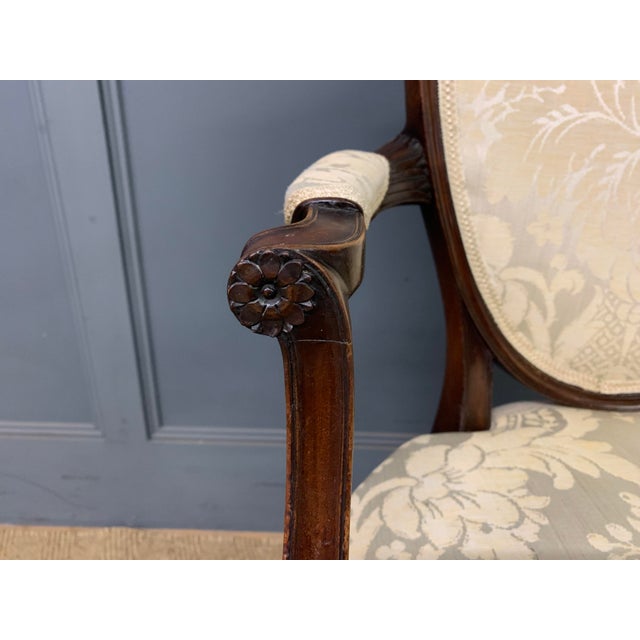 Wood Mahogany Armchair in the style of Hepplewhite, 1900 For Sale - Image 7 of 13