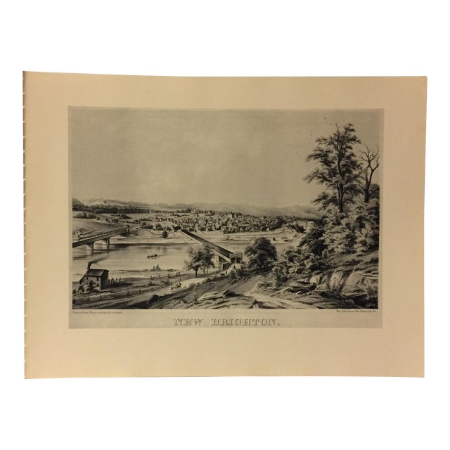 1980 "New Brighton 1850" Print From the State of Pennsylvania Chairish