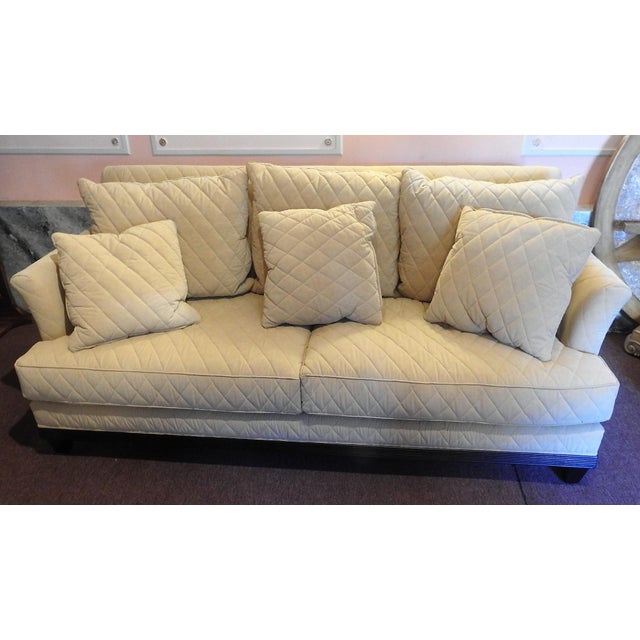 Henredon Duck Feather Tuscan Quilted Sofa Chairish