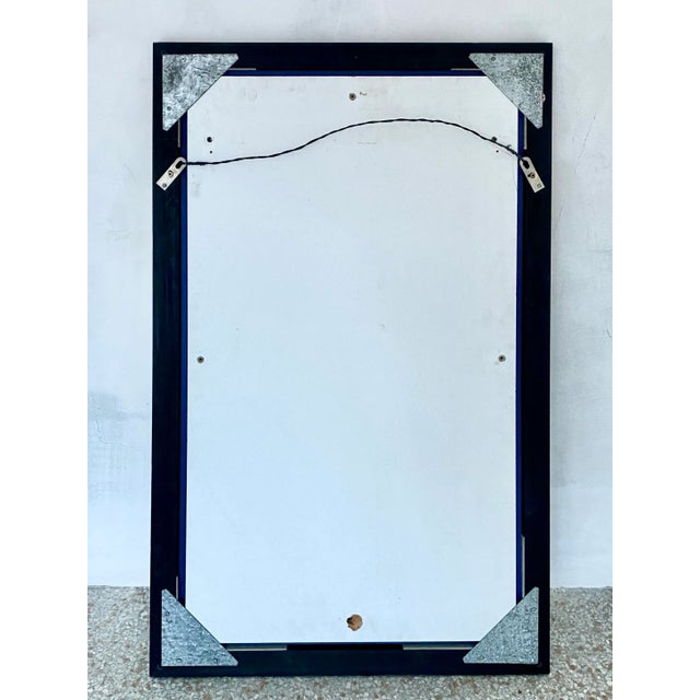 Tessellated Metallic Gold Framed Wall Mirror in the Manner of Ello For Sale In Miami - Image 6 of 8