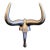 1980s Polished-Aluminum Longhorn Steer Sculptural Wall Art For Sale