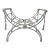 Maison Jansen Attributed French Mid-Century Steel Bench For Sale