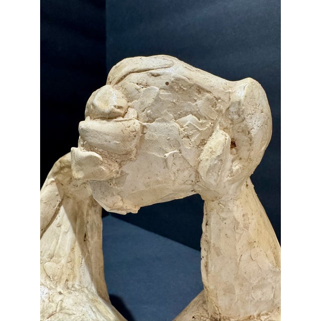 1960s Larry Mohr Painted Plaster Abstract Powerful Man Arms Sculpture Signed From Artist Estate For Sale In Atlanta - Image 6 of 7