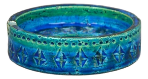 Blue Rimini Ceramic Ashtray by Aldo Londi for Bitossi, 1960s
