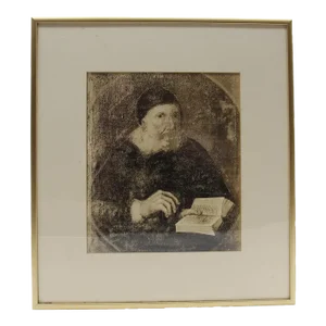 Richard Mather Brass Framed Portrait Print