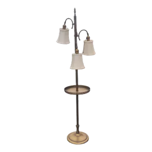 Vintage Early 20th Century Brass Floor Lamp