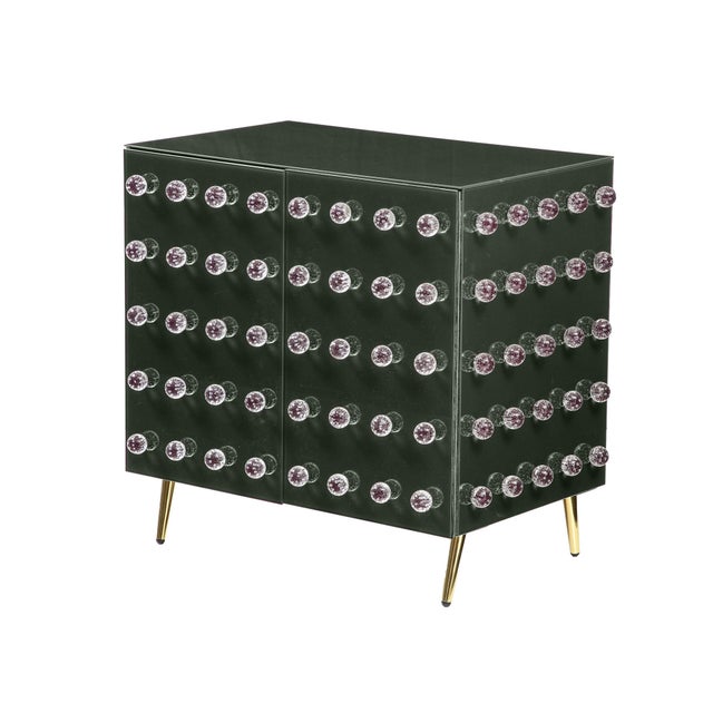 Contemporary Green Bathroom Cabinet in Murano Glass from Justfurnituress SRL For Sale - Image 3 of 5