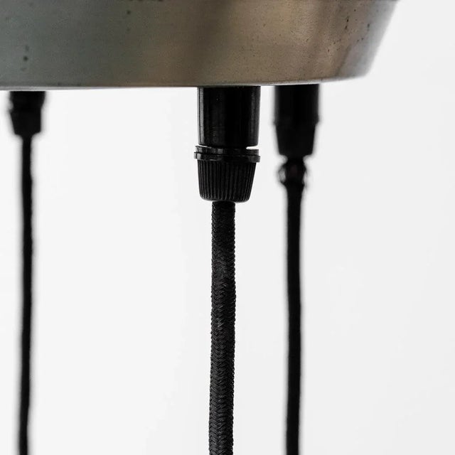 Six-Light Glass and Metal Pendant, 1970s For Sale - Image 9 of 11