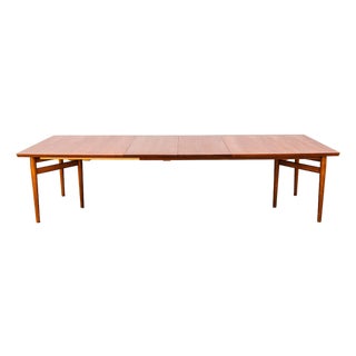 Restored Arne Vodder Model 201 Danish Modern Teak Extension Dining Table For Sale