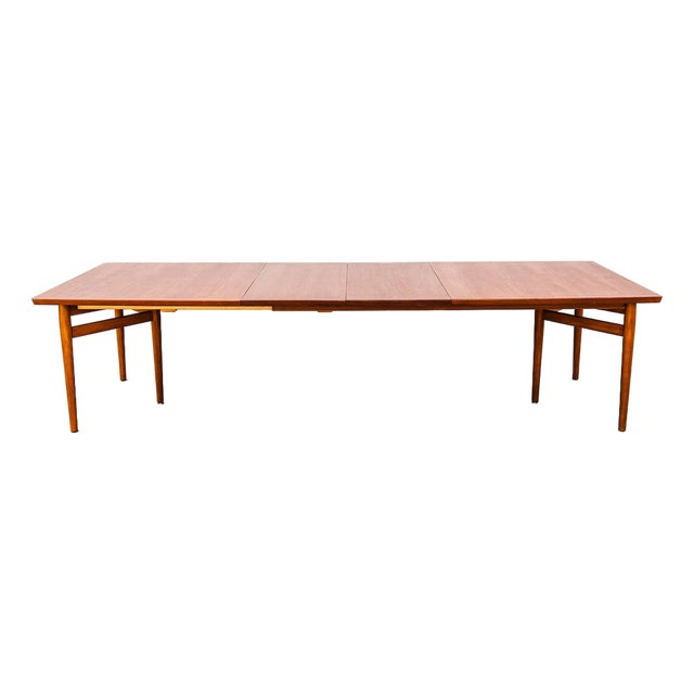 Restored Arne Vodder Model 201 Danish Modern Teak Extension Dining Table For Sale