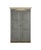 The 19th-century inspired wardrobe featuring a neoclassical dental molding cornice and raised panel doors reflects the...