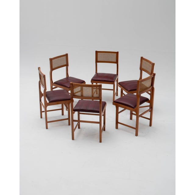 Wood Mid-Century Dining Chairs, 1970s, Set of 6 For Sale - Image 7 of 7