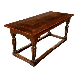 Antique 18th Century French Oak Country Parquetry Refectory Dining Table 1680 For Sale