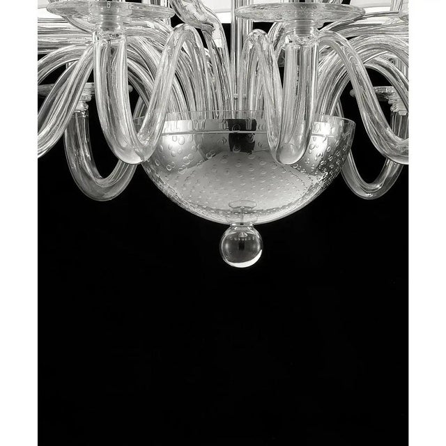 Transparent Murano Glass Chandelier by Simoeng for Simoeng For Sale - Image 4 of 9