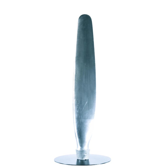 Polished Vintage Airplane Propeller on Custom Base - Art, Sculpture For Sale