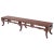 Long Six-Legged Blood Cherry Lacquer Finish Display Bench For Sale - Image 9 of 9