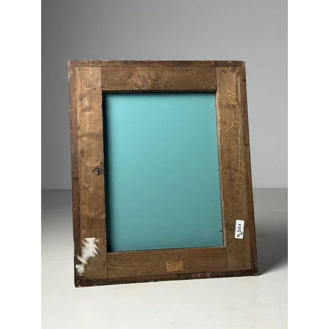 Mirror in Black Ribbed Frame For Sale - Image 4 of 14