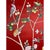 Chinoiserie Chinoiserie Panel Chinoiserie Mural Hand Painted Wallpaper on Red Silk For Sale - Image 3 of 3