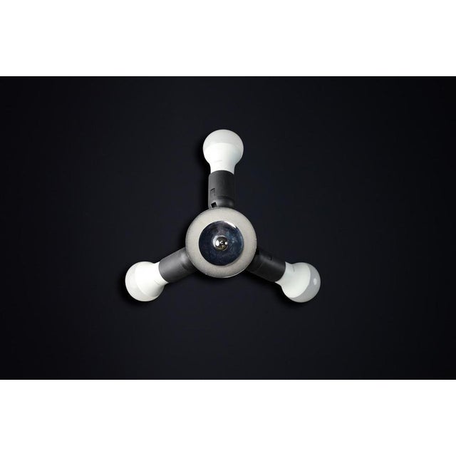 Metal Mid-Century Glass Hanging Pendant or Wall Light, 1958 For Sale - Image 7 of 10